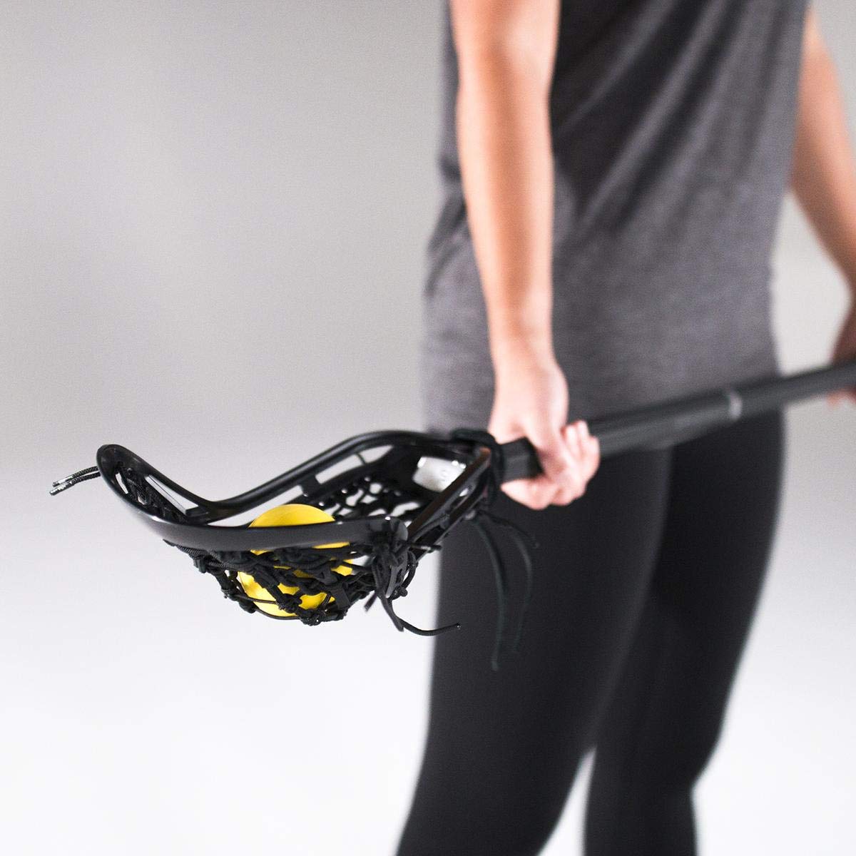 Epoch Lacrosse - Women's Purpose 15 Lacrosse Head with Ladder Pocket, Strung Head, 15-Degree Bottom Rail, Composite Injected Polymer, Crafted in USA - Black