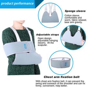 Sonew Arm Sling Shoulder Immobilizer, Rotator Cuff Elbow Support Brace, Rotator Cuff Support Brace, Adjustable Strap Sling, for Men and Women