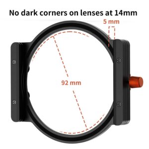 K&F Concept Metal Filter Holder + 8 Filter Adapter Rings (49/52/58/62/67/72/77/82mm) for Square Lens Filter