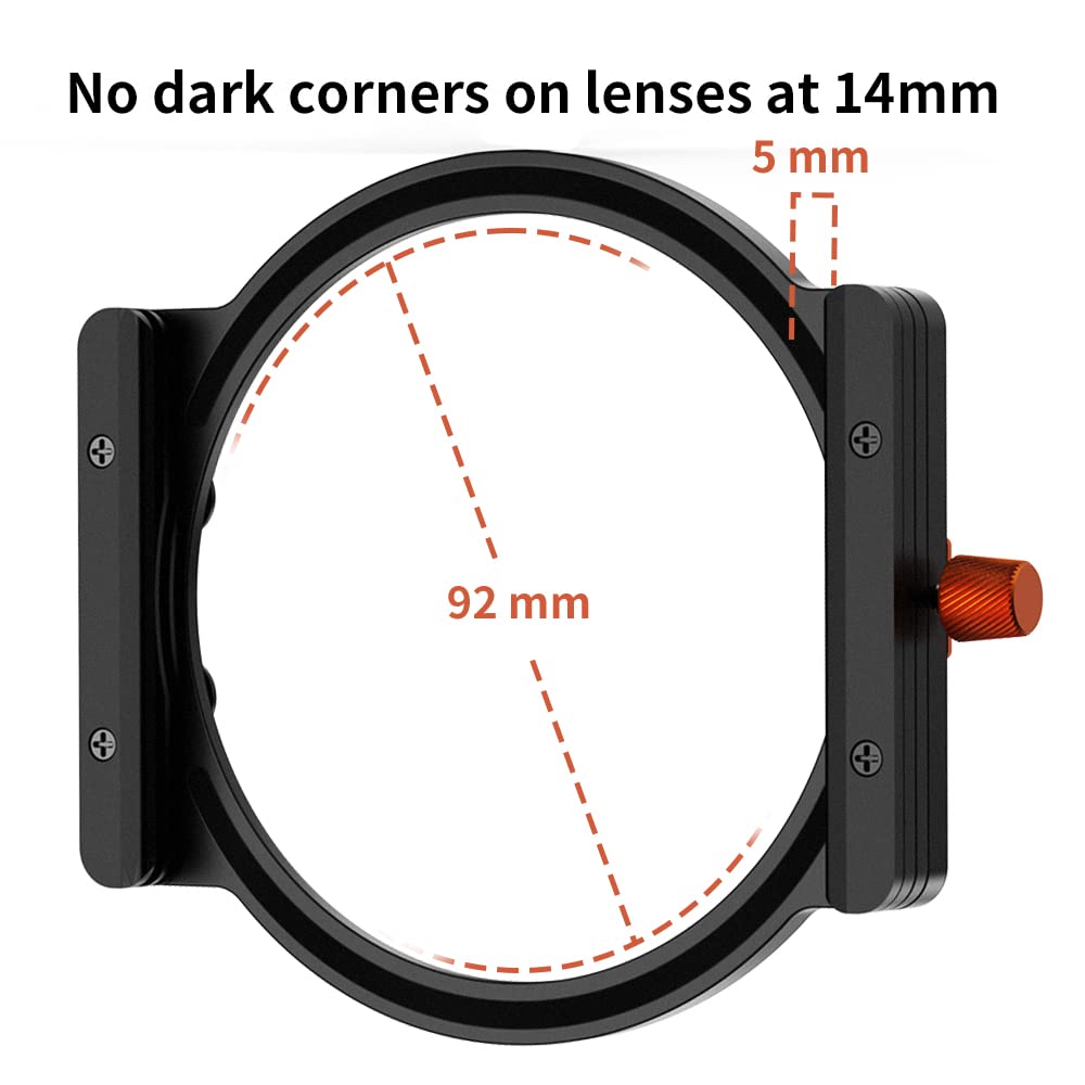 K&F Concept Metal Filter Holder + 8 Filter Adapter Rings (49/52/58/62/67/72/77/82mm) for Square Lens Filter