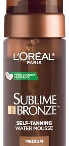 L'Oreal Paris Sublime Bronze Self Tanning Water Mousse, Streak-Free Natural Looking Tan, 5 fl. Oz