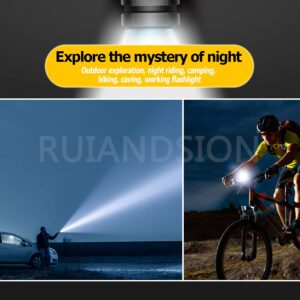 Ruiandsion 2pcs P13.5S LED Bulb 3-18V COB 0.5W 3V 4.5V 6V 9V 18V Upgrade for Flashlight Torch Work Lights,White