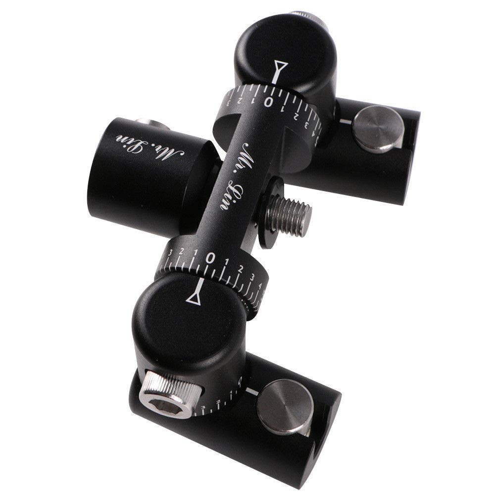 kingwolfox Bow Stabilizer Double Adjustable V-Bar Mount Quick Disconnect for Compound Bow (Black-Double)