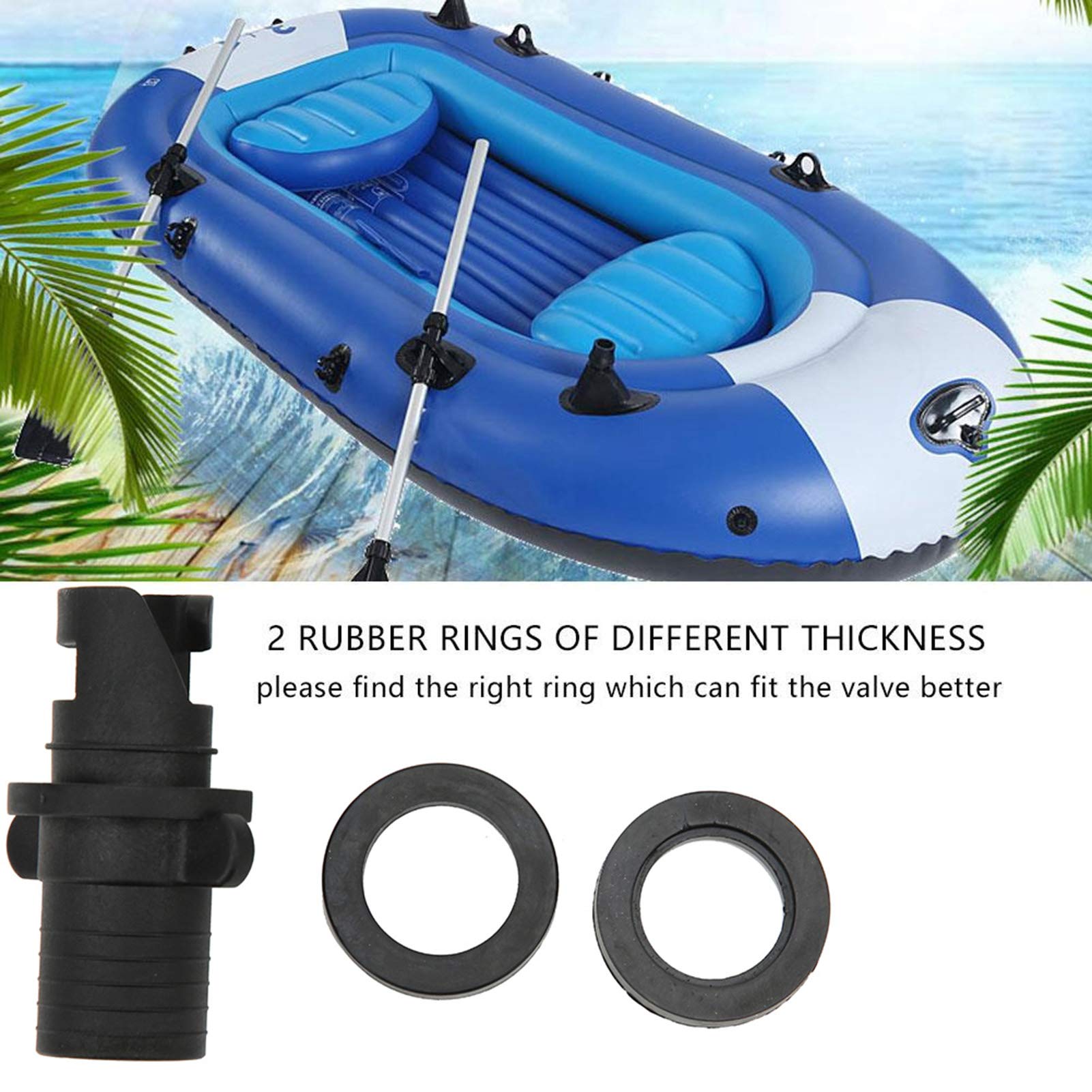 Pump Hose Valve Adapter, Inflatable Boat Foot Pump Valve Adapter for Inflatable Boat Kayak Boat Halkey Roberts Valve Adapter Air Pump Adapter For Inflatables