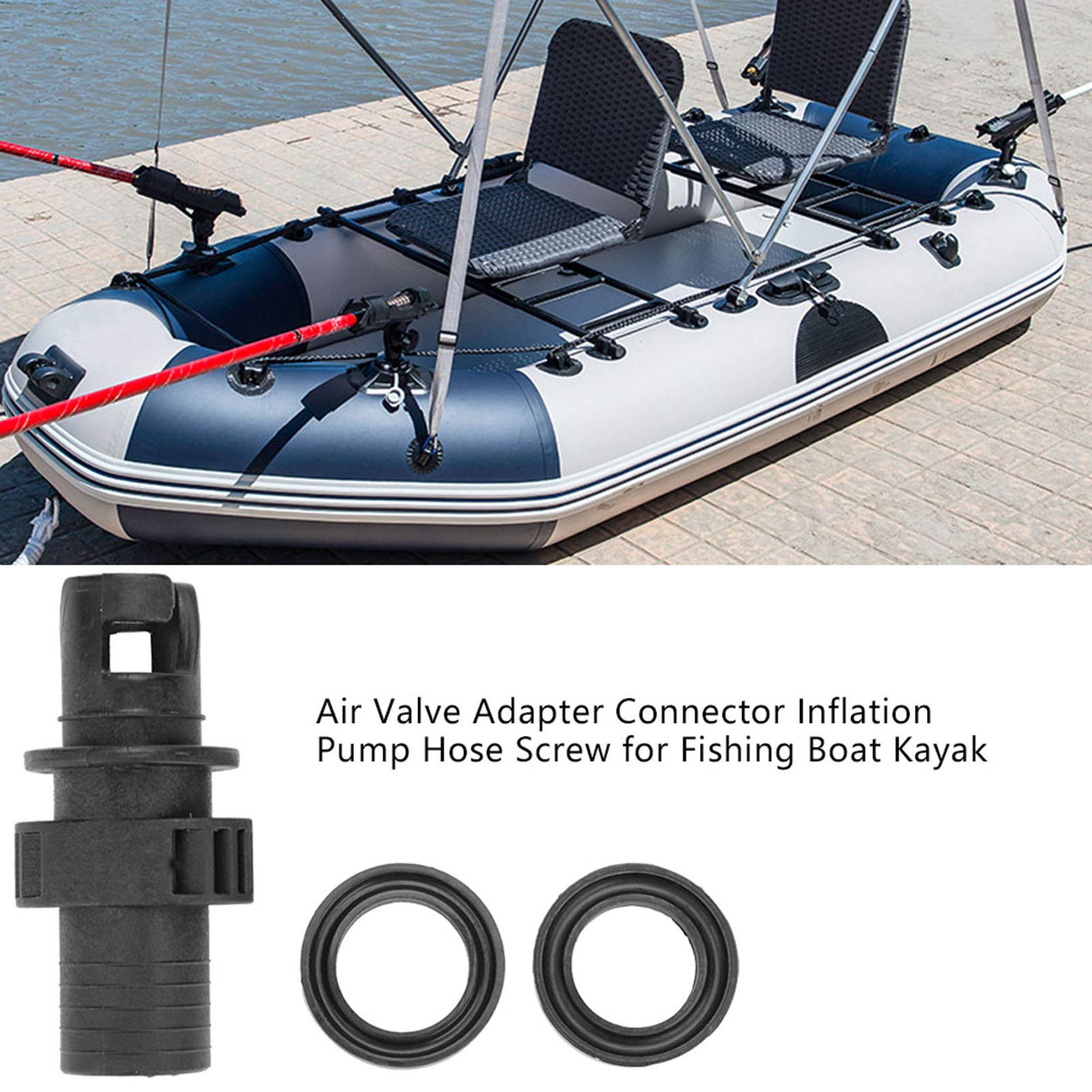 Pump Hose Valve Adapter, Inflatable Boat Foot Pump Valve Adapter for Inflatable Boat Kayak Boat Halkey Roberts Valve Adapter Air Pump Adapter For Inflatables