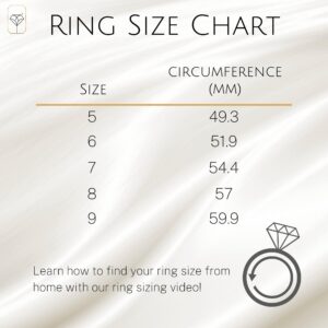 MAX + STONE 3 Carat Cubic Zirconia Anniversary or Engagement Ring for Women in 14k Solid Yellow Gold Three Stone CZ Size 7