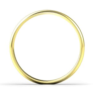 Sz 9.0 Solid 10K Yellow Gold 3MM Plain Dome Wedding Band Ring