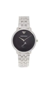 emporio armani men's ar11161 modern slim analog display quartz silver watch