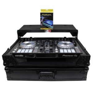 ProX Live Performance Gear XS-DDJSR2LTBL LED ATA Flight Case For Pioneer DDJ-SR2 DJ Controller with Laptop Shelf and LED - Black