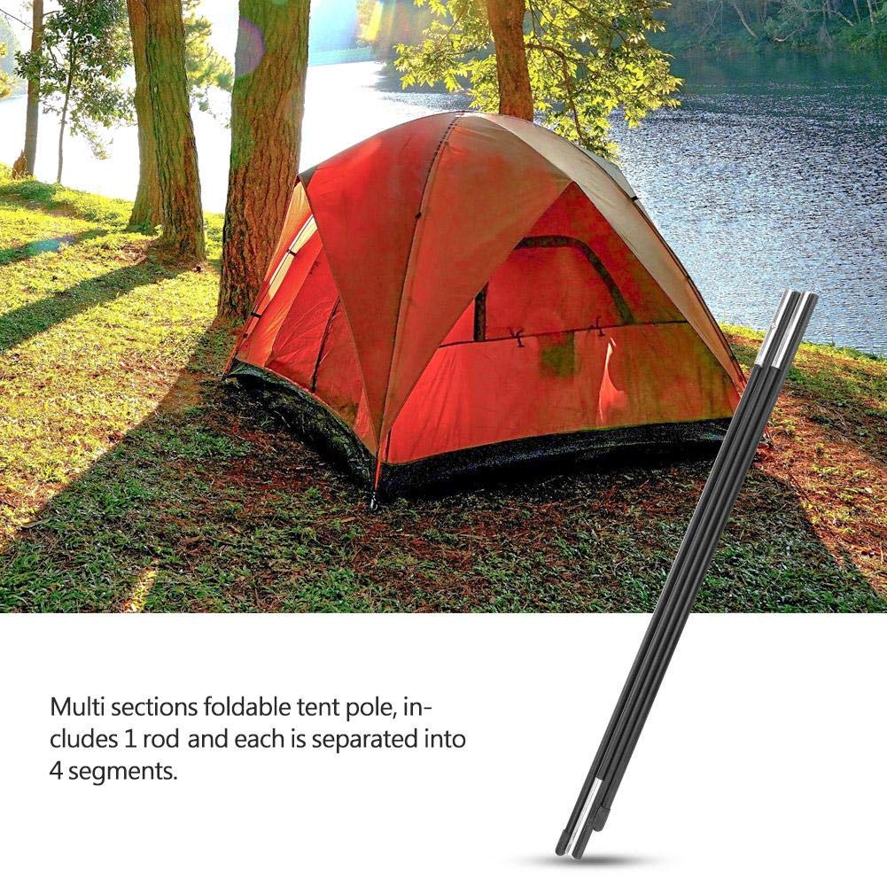 Camping Tent Pole, Adjustable Fiber Glass Rod Pole Replacement Accessories for Double Tents