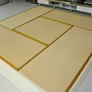 HUAWELL Japanese Traditional Interior Igusa Unit Tatami 1 Inch Thickness (Light Yellow, 80cm*80cm)