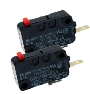 snap micro switch d3v-16g-1c25 d3v-16g-3c25 microwave oven normally open for frigidaire 5304440026 microwave (pack of 2)