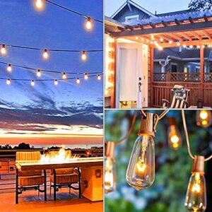 Abeja 10-Pack Edison Light Bulbs, ST40 Clear Edison Light Bulbs, 7 Watt/ E17 Screw Base ST40 Vintage Replacement Light Bulbs for Outdoor Patio ST40 String Lights, Warm White