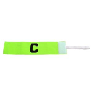 Wendy Mall 4Pcs Colorful Football Soccer Player Sport Flexible Sports Adjustable Bands Captain Armband for Kids and Youth (Green)