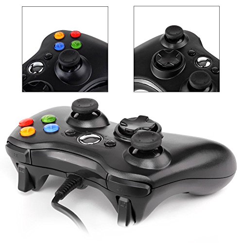 YUDEG Xbox 360 Wired controller Gamepad Controller for Xbox 360(Black)