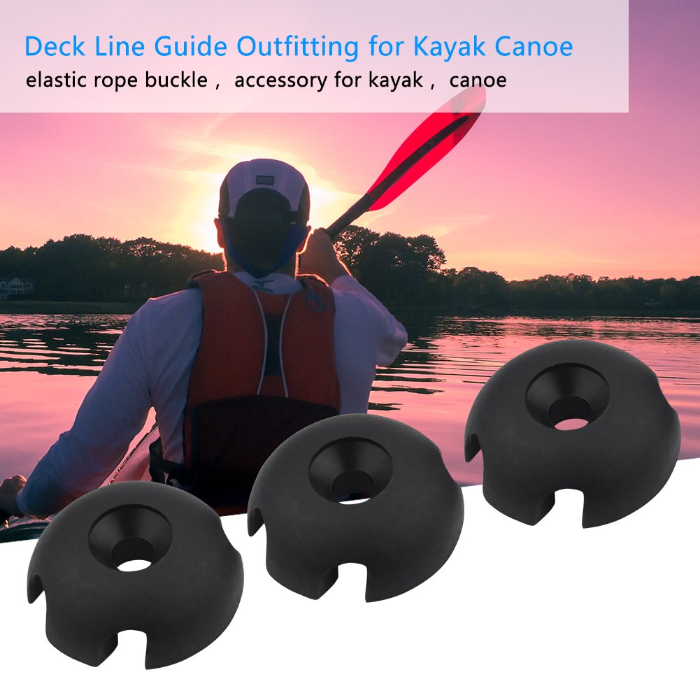 TOPINCN Deck Line Guide Kayak Line Guide Nylon Large Round Outfitting for Kayak 10pcs