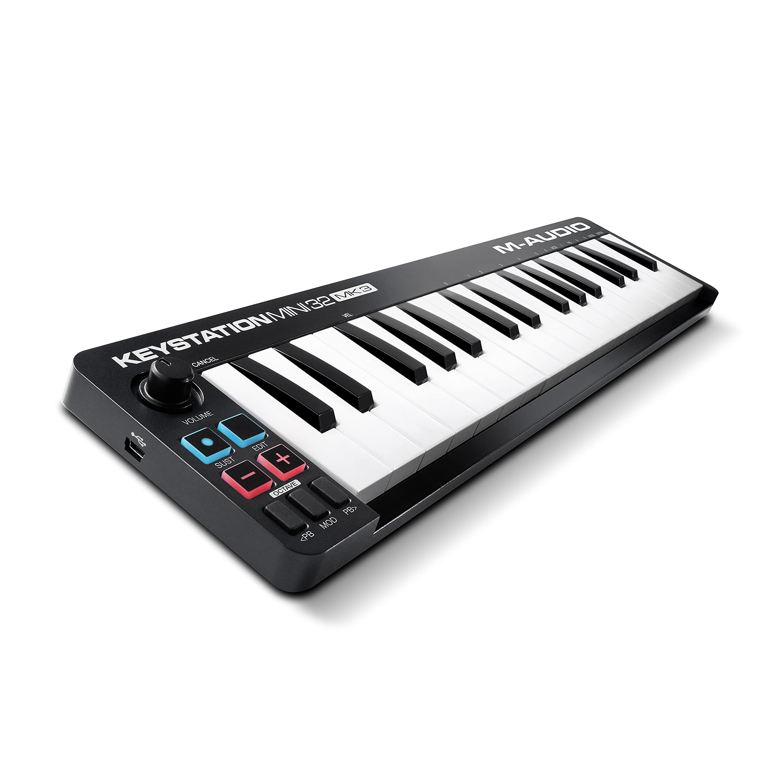 M-Audio Keystation Mini 32 MK3 - USB MIDI Keyboard Controller with 32 Velocity Sensitive Mini Keys and Recording Software Included