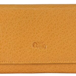 Mou Meraki Women RFID Blocking Real Leather Bifold Wallets For Women-Shield Against Identity Theft (LIGHT YELLOW)