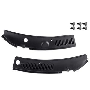 cheda new 2pcs improved windshield wiper cowl vent grille panel hood assembly, compatible with 99-04 ford mustang, 3r3z 6302228