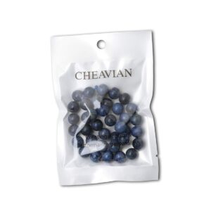 CHEAVIAN 35PCS 10mm Natural Dumortierite Gemstone Round Loose stone Beads for Jewelry Making Crafts Design 1 Strand 15"