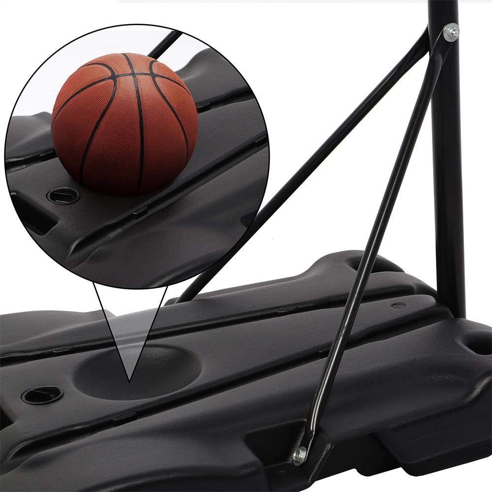 Yaheetech Portable Basketball Hoop System 5.2-7 ft Height Adjustable Basketball Stand for Youth Indoor/Outdoor w/Wheels 29 Inch Backboard Basketball Goals