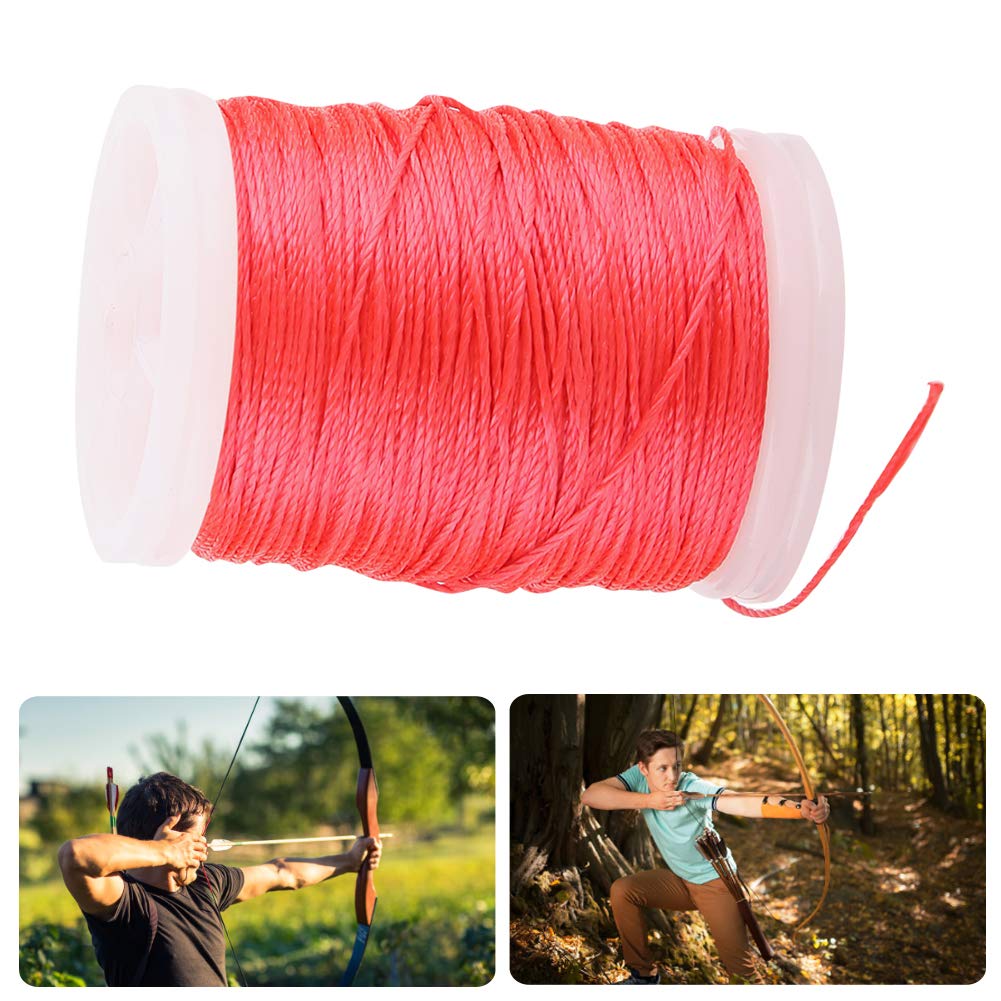 Alomejor Bow String Serving Thread and Nylon String Use for Bowstring Archery Supplies Suitable for Outdoor Sport(Red)