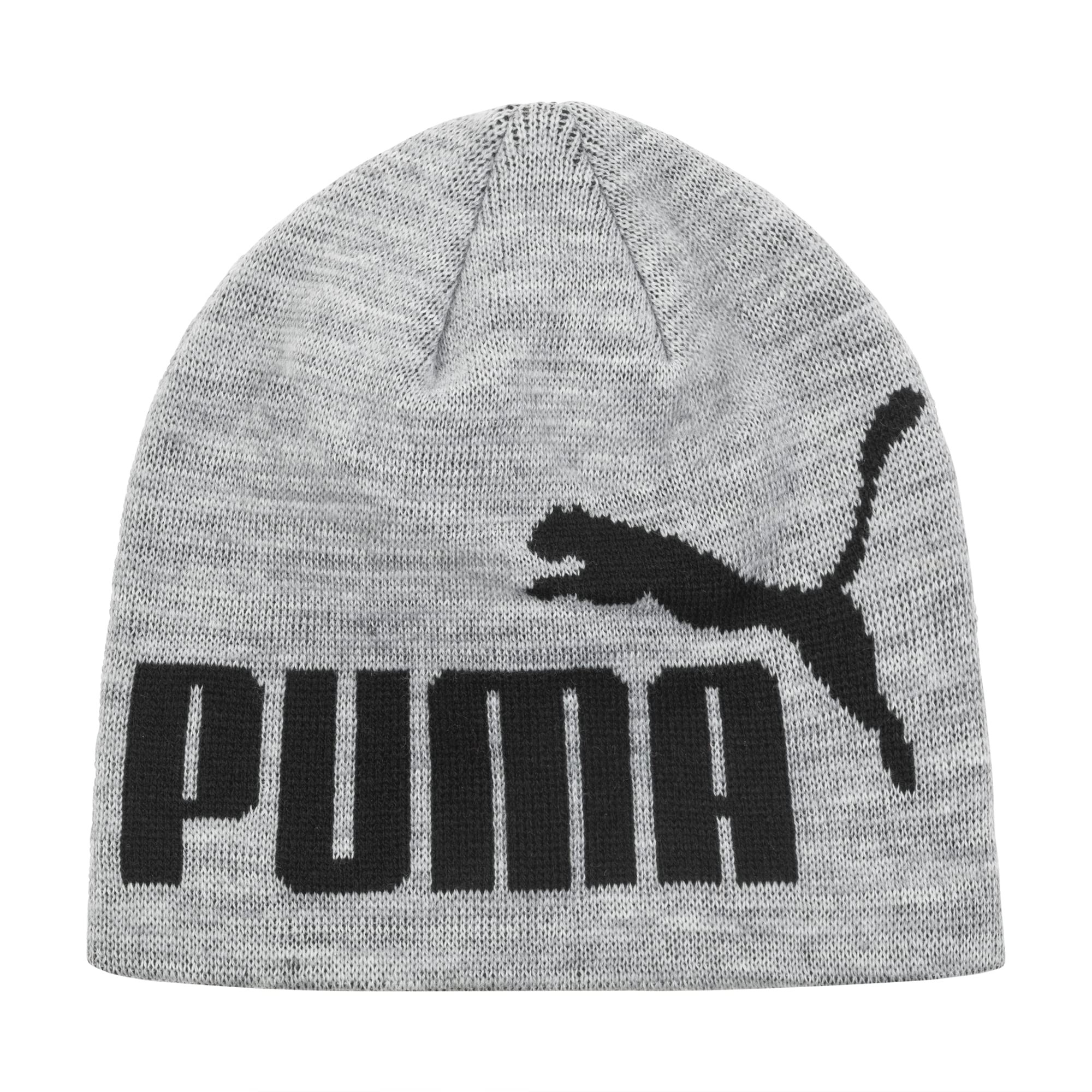 PUMA unisex adult Evercat Logo Beanie Hat, Gray/Black, One Size US