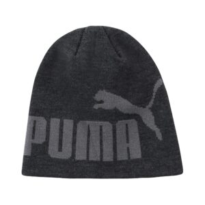 PUMA unisex adult Evercat Logo Beanie Hat, Gray/Black, One Size US