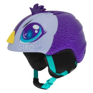 giro launch plus kids ski helmet - snowboard helmet for boys & girls - purple penguin - s (52-55.5 cm)