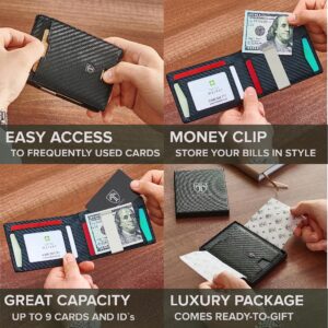 TRAVANDO Wallet for Men Mens Wallet with Money Clip RFID Slim Minimalist PHOENIX