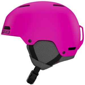 giro crue kids ski helmet - snowboard helmet for youth, boys & girls - matte bright pink - s (52-55.5 cm)