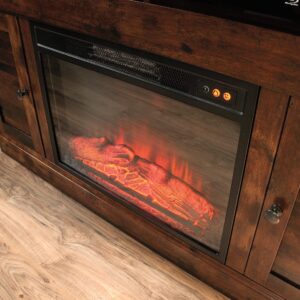 Sauder Harbor View Media Fireplace, for TVs up to 60", Curado Cherry finish