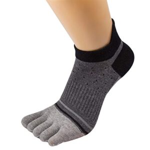 Men Toe Socks Cotton Low Cut No Show Athletic Running 5 Finger Wicking 6 Pack