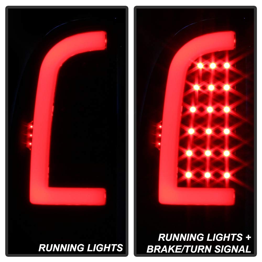 ACANII - For Black Smoked 2005-2015 Toyota Tacoma LED Tube Tail Lights Lamps Left+Right