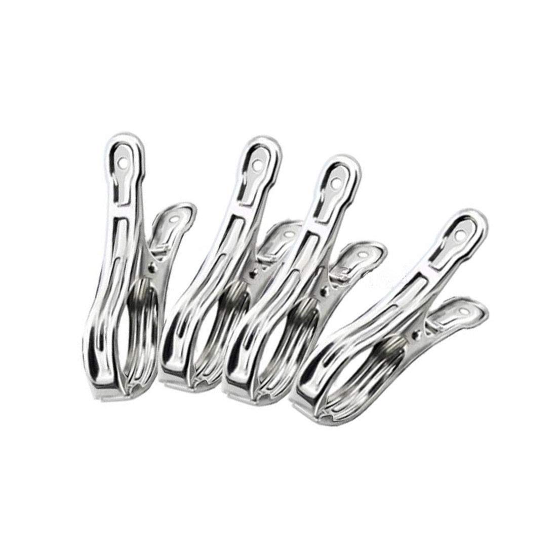 FOMMEN Metal ClothesPins,Row Cover Clips 20 Pack 3.5 Inch Stainless Steel Pool Towel Clips,Chair Clips for Beach Towels,Garden Clips，Greenhouse Clamps：Quilts, Blankets from Blow Away Or Decline