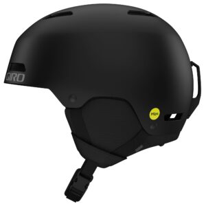 giro ledge fs mips ski helmet - snowboard helmet for men, women & youth - matte black - size l (59-62.5 cm)