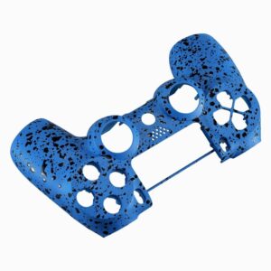 eXtremeRate Textured Blue 3D Splashing Custom Faceplate Shell Compatible with ps4 Slim Pro Controller CUH-ZCT2 JDM-040/050/055 - Controller NOT Included