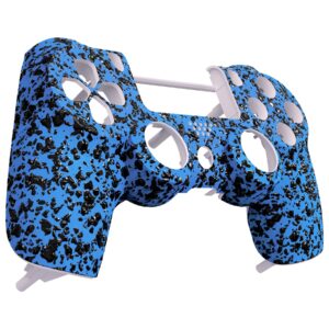 eXtremeRate Textured Blue 3D Splashing Custom Faceplate Shell Compatible with ps4 Slim Pro Controller CUH-ZCT2 JDM-040/050/055 - Controller NOT Included