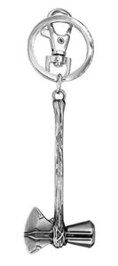 marvel 68972 avengers infinity wars thor's stormbreaker pewter key ring, silver