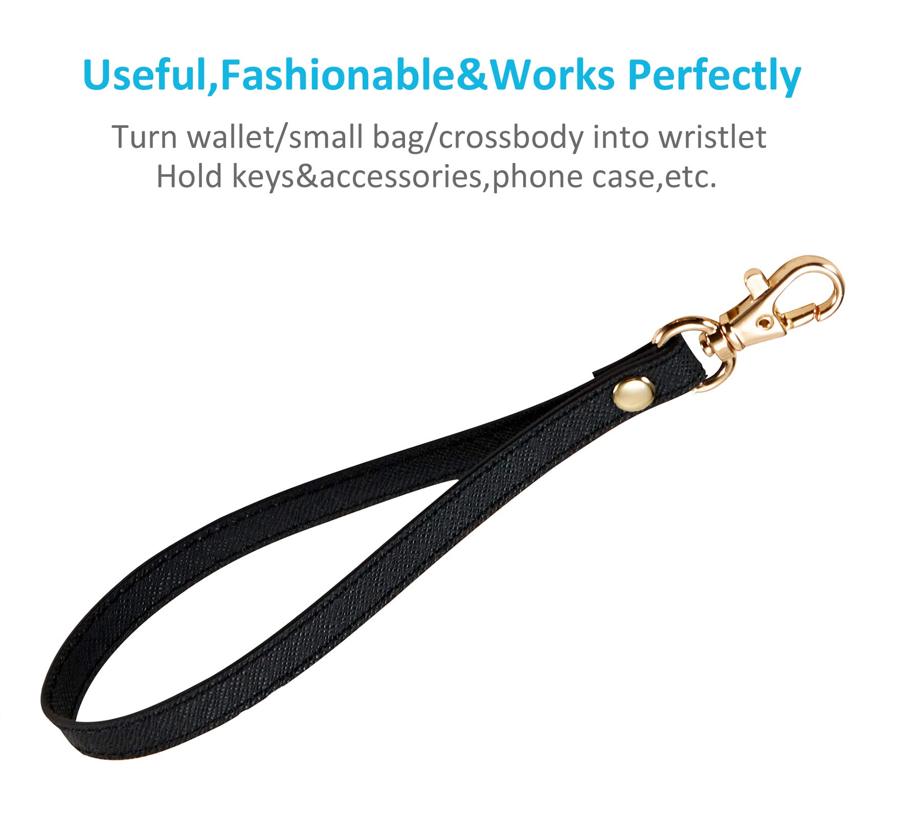 UTreers Wristlet KeyChain Strap for Wallets Bag Keys Phone Case Wristlet Strap Genuine Leather Strong&Sturdy