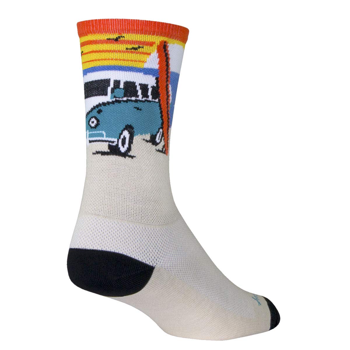 SockGuy, Daze, Crew Sock, Sporty and Stylish, 6 Inches - Small/Medium