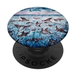 cool ocean life with manta rays gift for sea life lovers popsockets popgrip: swappable grip for phones & tablets