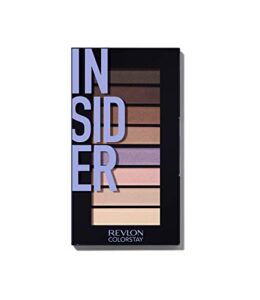 revlon eyeshadow palette, colorstay looks book eye makeup, highly pigmented in blendable matte & metallic finishes, 940 insider, 0.21 oz