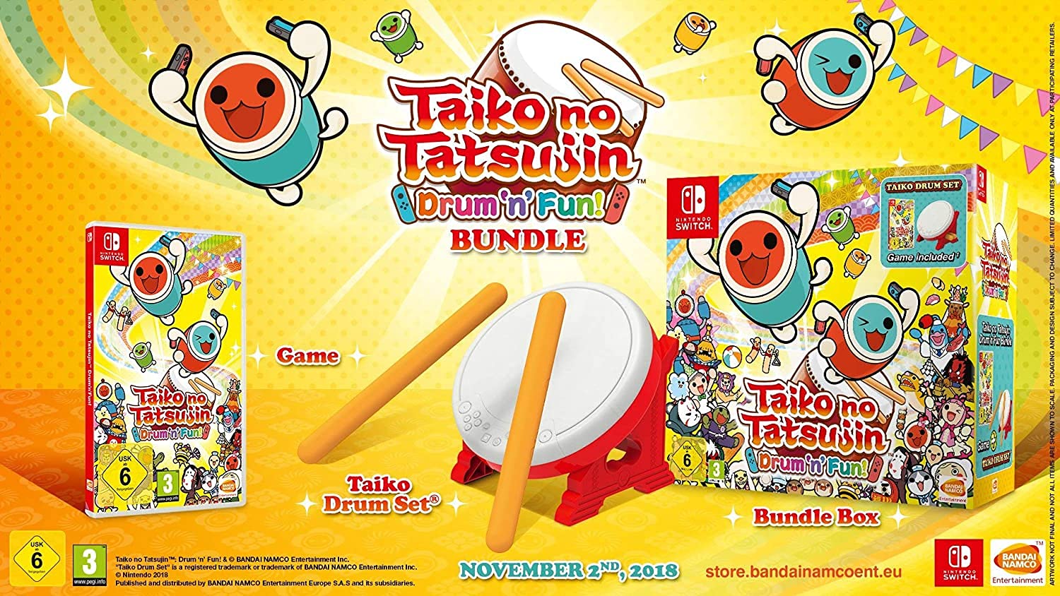 Taiko No Tatsujin: Drum 'n' Fun! Bundle - Nintendo Switch