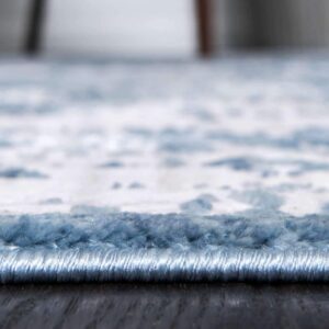 Unique Loom Aberdeen Collection Area Rug - Stanhope (4' 1" x 6' 1" Rectangle, Blue/ Gray)