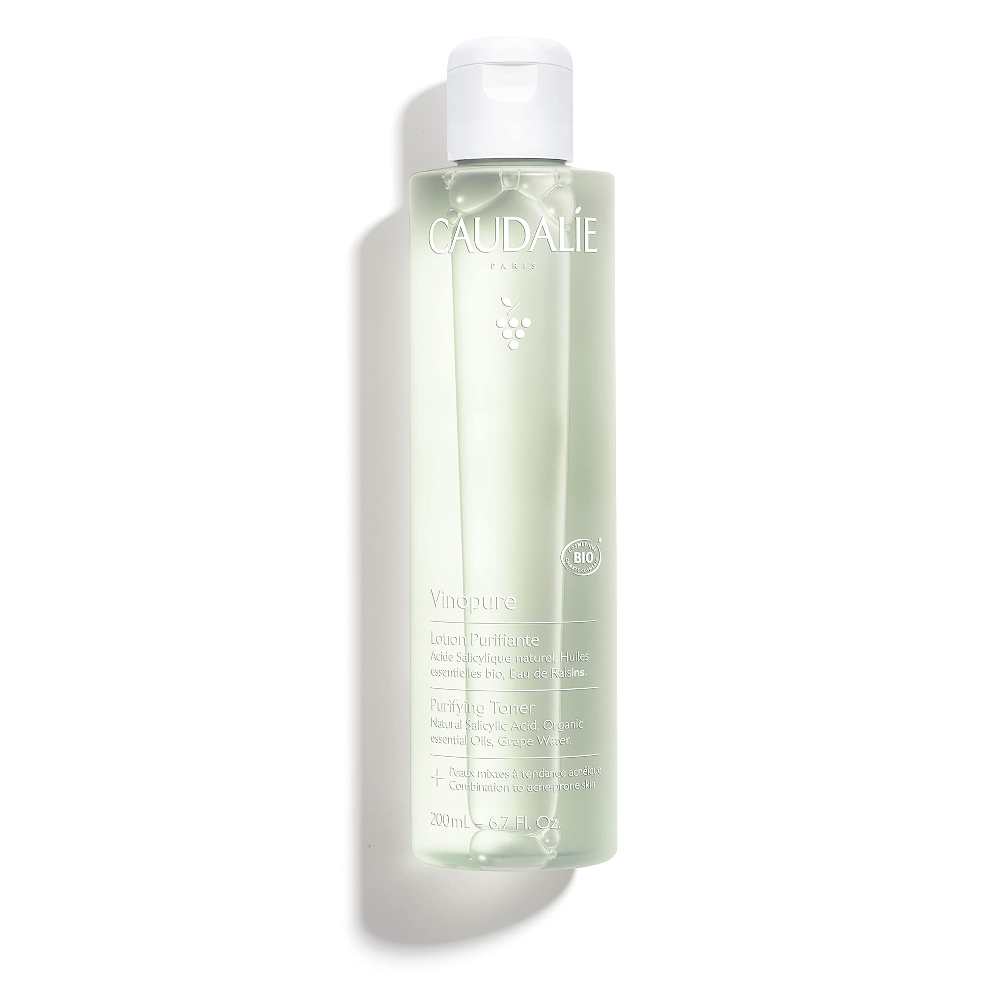 Caudalie Vinopure Natural Salicylic Acid Pore Minimizing Toner, 6.7 Ounce