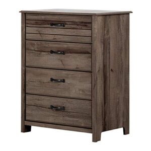 south shore ulysses 4-drawer chest, fall oak