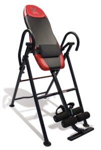 body vision it9550 deluxe inversion table with adjustable head rest & lumbar support pad, - heavy dutyup to 250 lbs., red