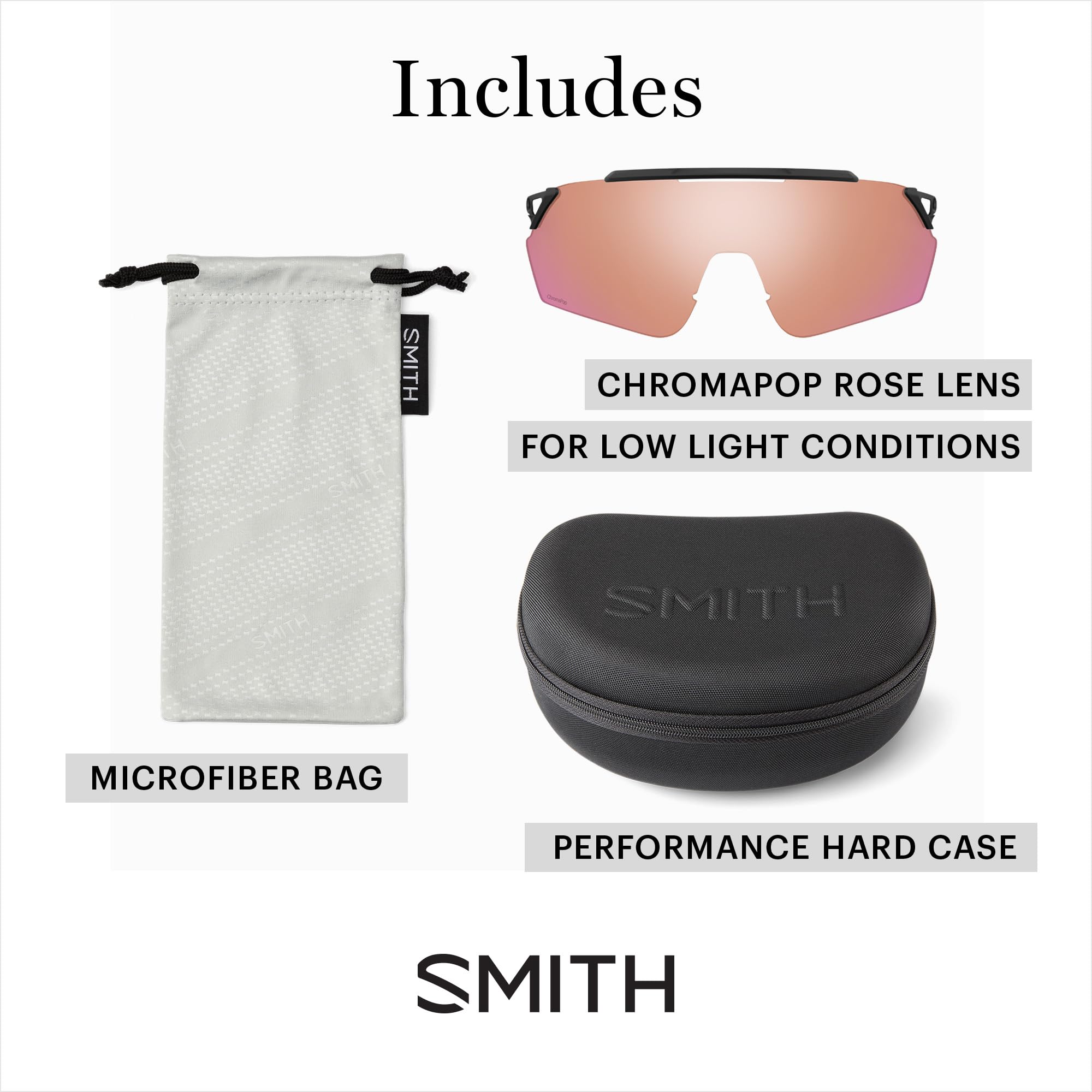 SMITH Ruckus Sunglasses – Shield Lens Performance Sports Sunglasses for Running, Biking, MTB & More – For Men & Women – Matte White + Red ChromaPop Mirror Lens