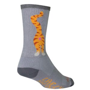 sockguy, pucker, crew sock, sporty and stylish, 6 inches - small/medium